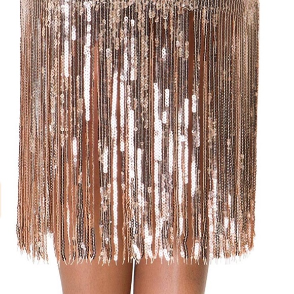 V Neck Sequin Glitter Bodycon Stretchy Club  Gowns - Picture 6 of 8